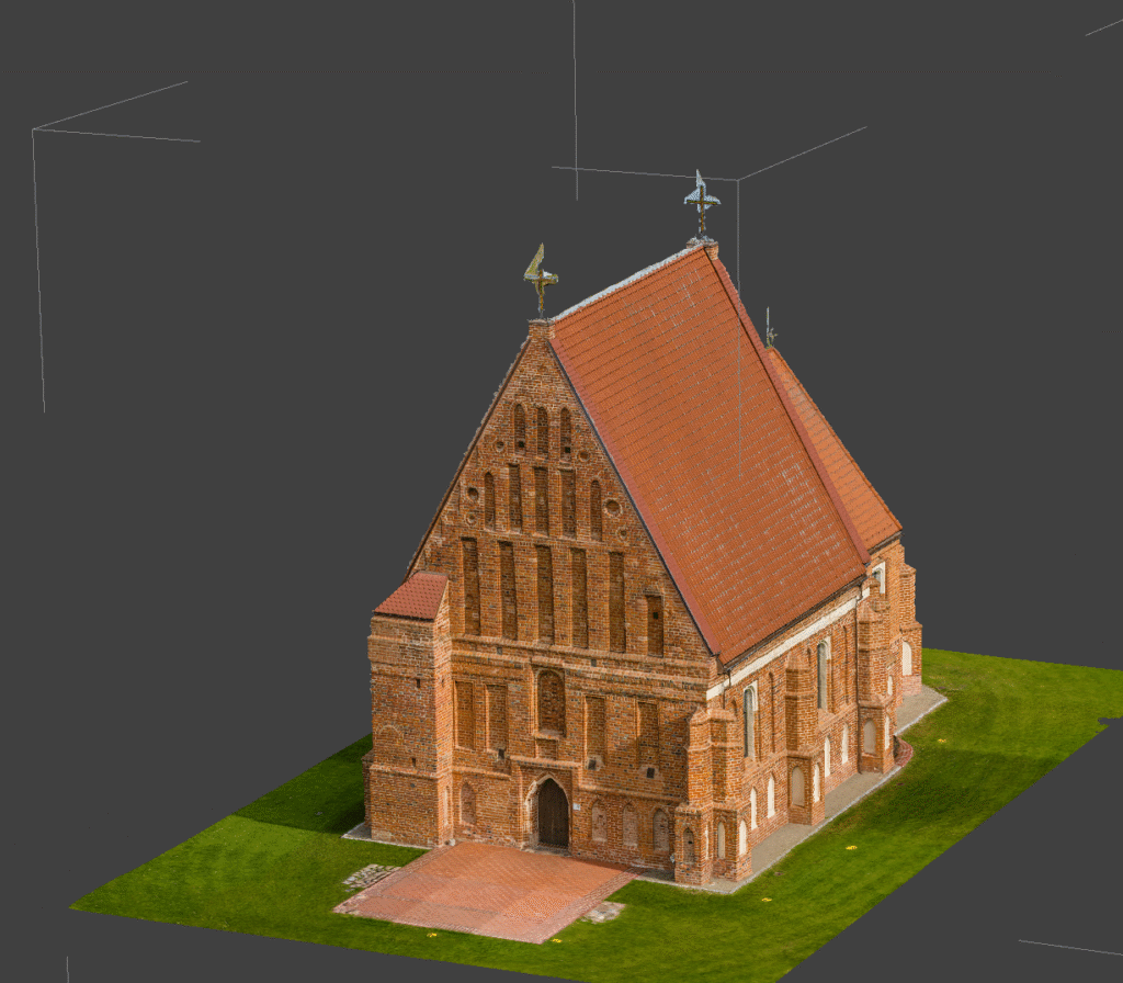 Model 3D budynku dronem – szczegółowa wizualizacja i analiza konstrukcji