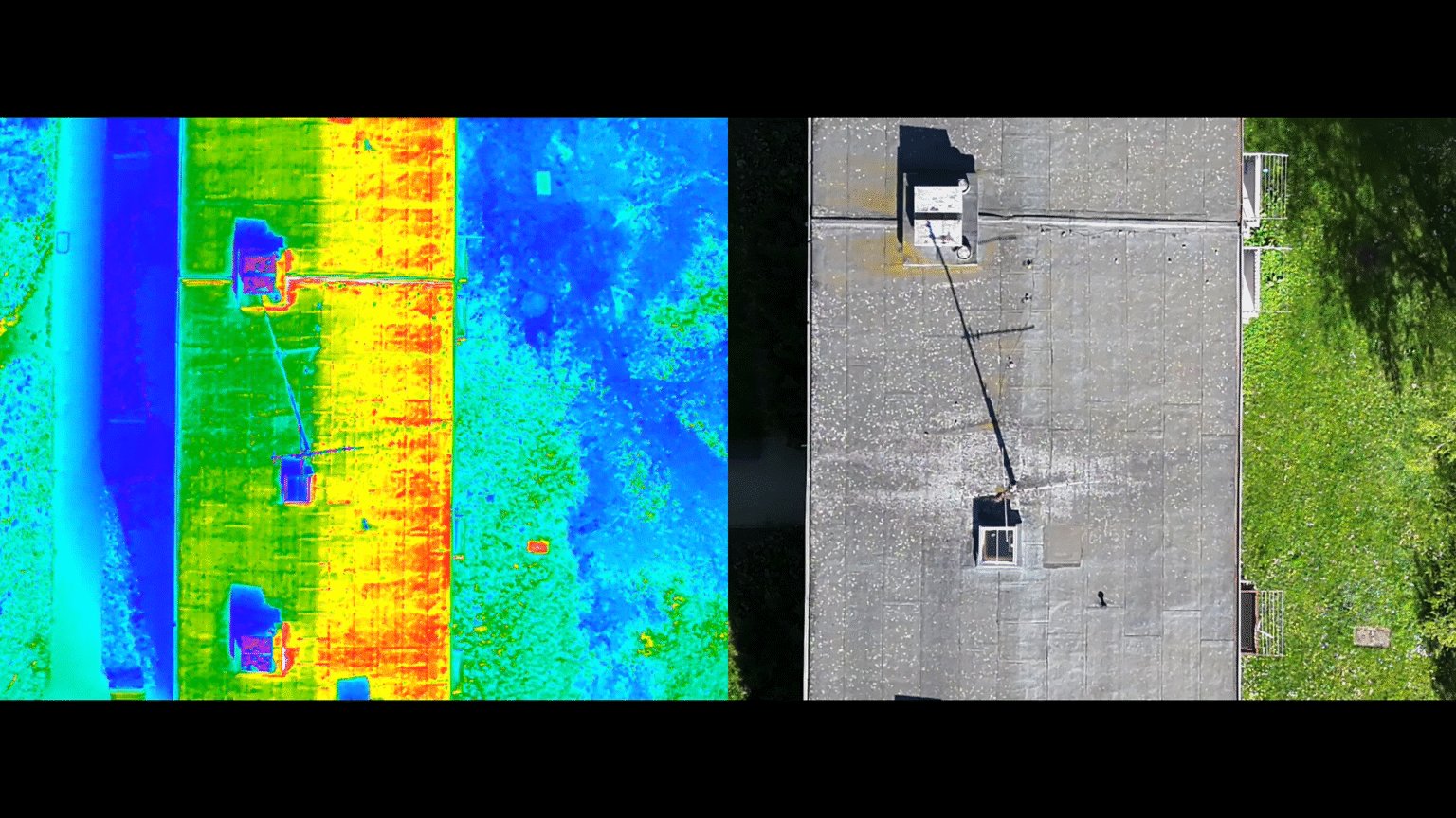 Inspekcja termowizyjna dachu dronem – wykrywanie strat ciepła i usterek w pokryciu dachowym